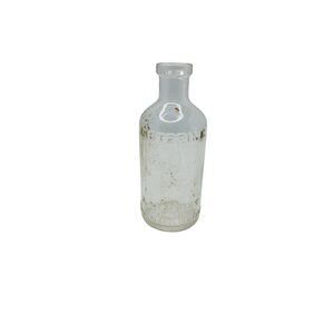 Vintage 1940s Listerine 3oz Clear Bottle